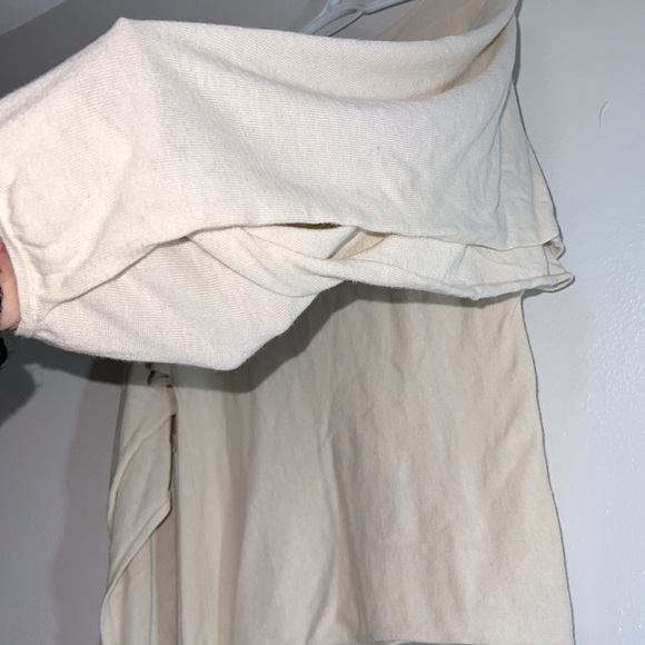 Cream Knit Top Women’s Size Small Stefanel Collectible Unique Split Long Sleeve - Picture 4 of 8